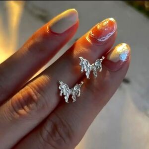 925 Sterling Silver Butterfly Tin Foil Style